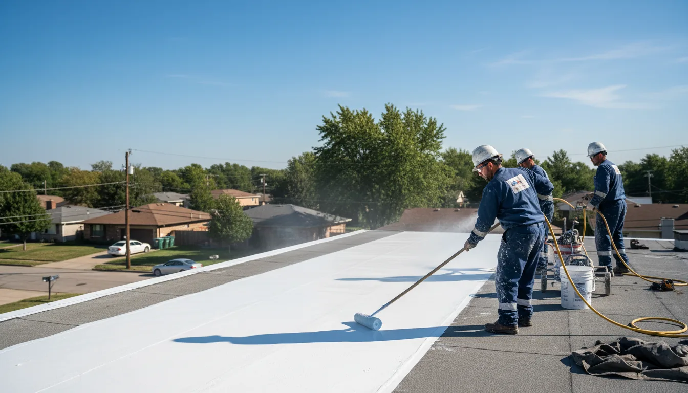 Commercial roof coating in Foster City, MI near me